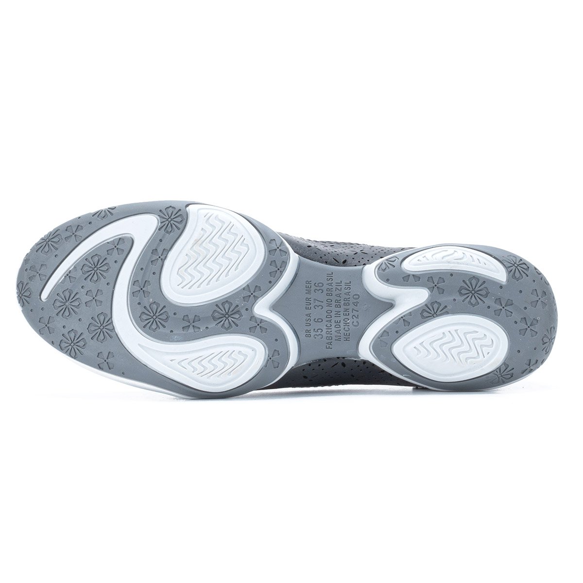 Tênis Sapatilha Feminina Kolosh Ultra Conforto Calce Fácil Preto 4