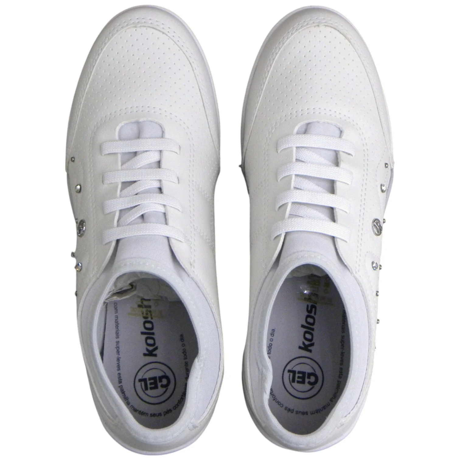 Tênis Casual Feminino Kolosh Calce Fácil Palmilha Comfort Branco 4