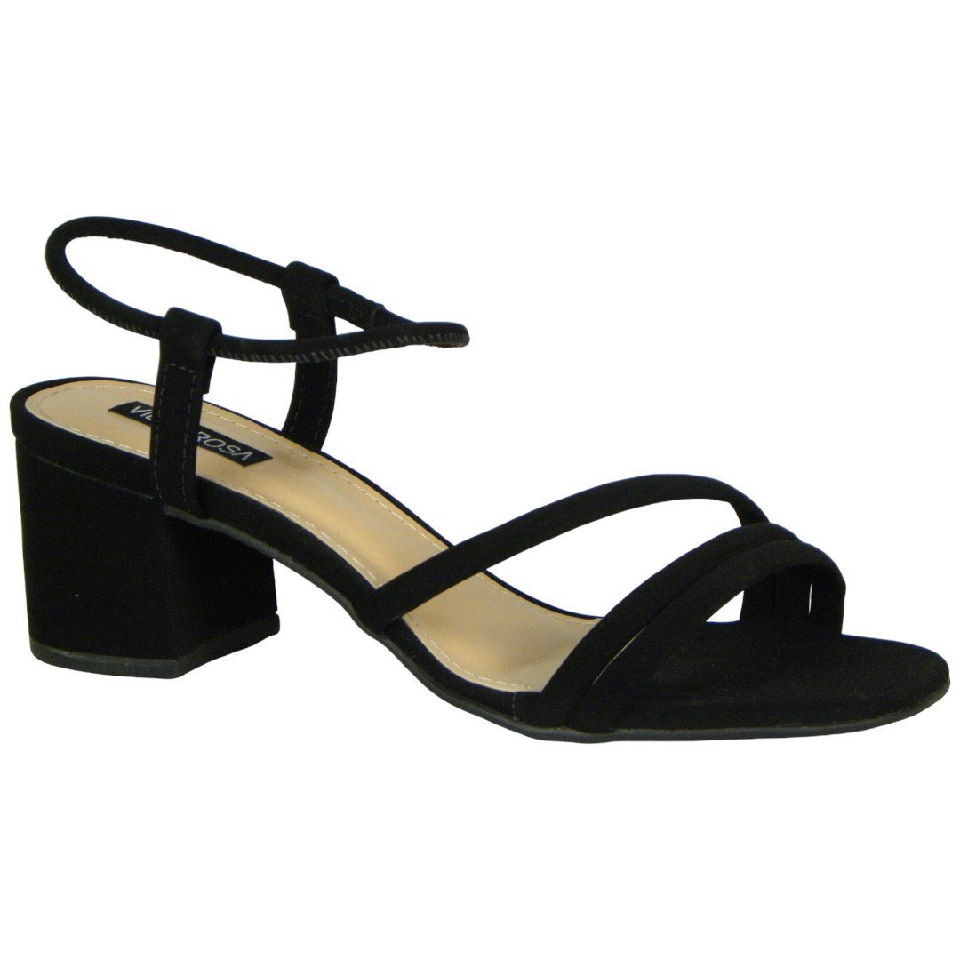 Sandália Feminina Salto Médio Villa Rosa Preto 2