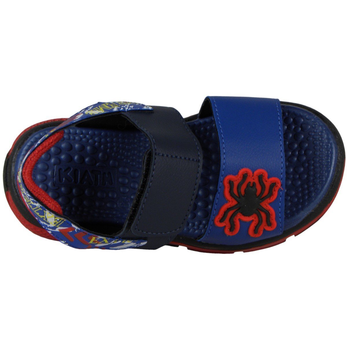 Papete Sandália Infantil Menino Aranha Mega Confortável Leve Azul 4