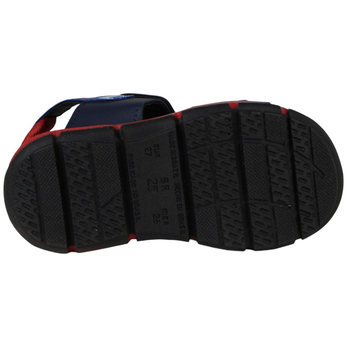 Papete Sandália Infantil Menino Aranha Mega Confortável Leve Azul 5