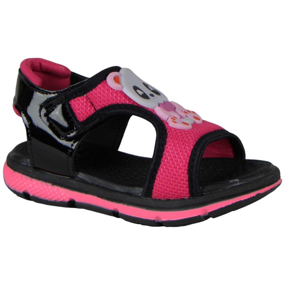 Sandália Infantil Menina Panda Hiper Conforto Massageadora Preto 2