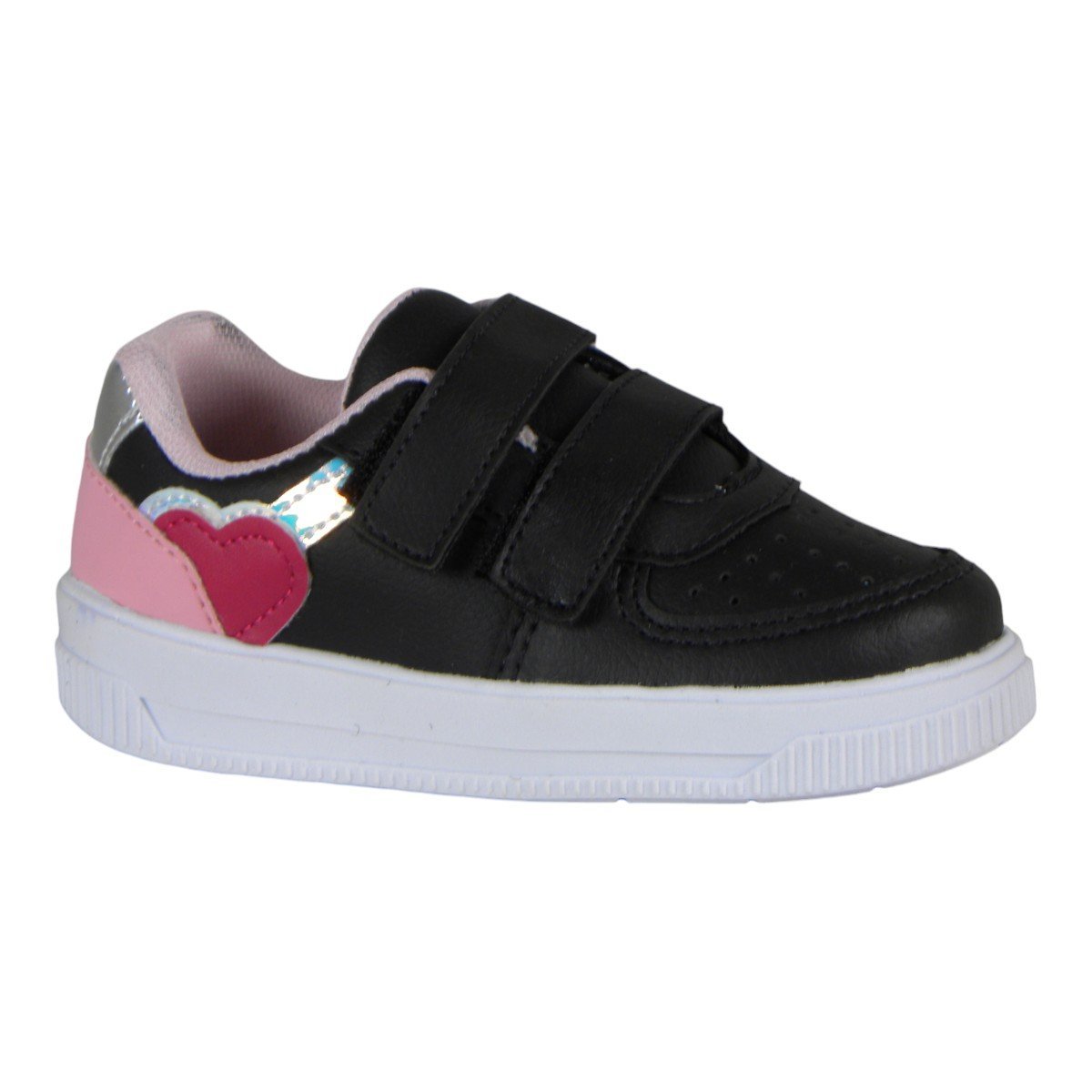 Tênis Casual Infantil Menina Calce Fácil Preto 4