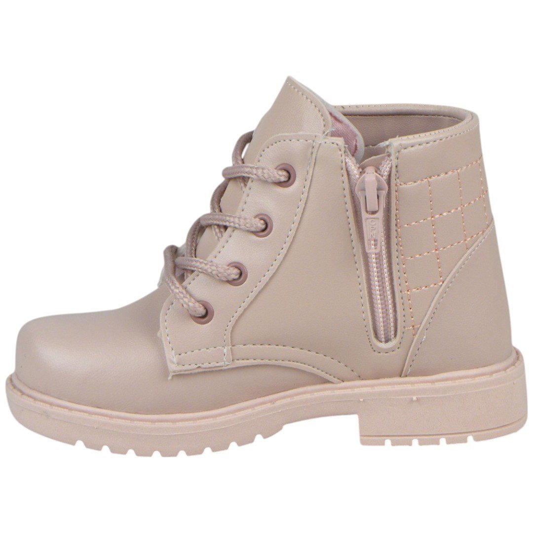 Bota Coturno Infantil Menina Doce Pé Nude 3