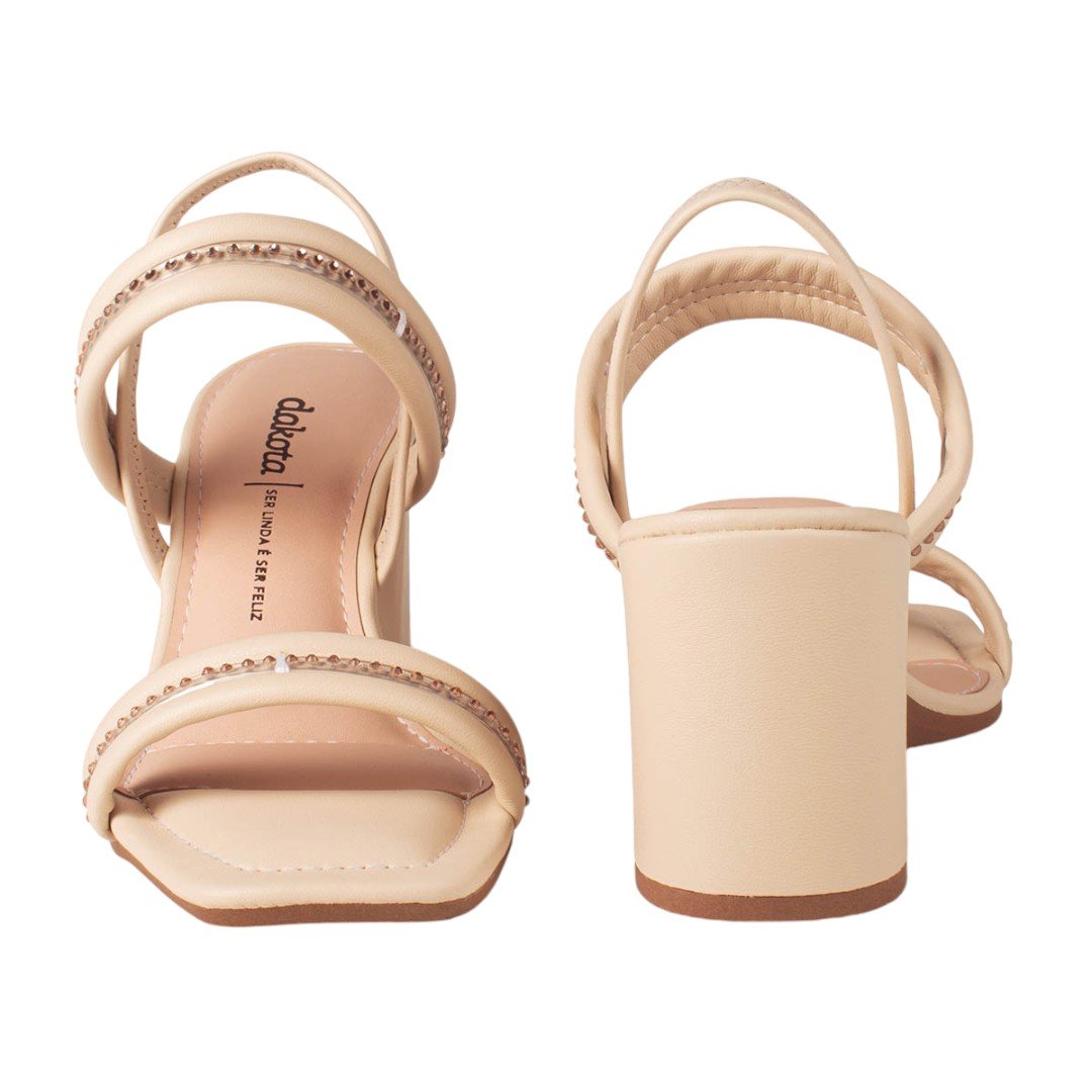 Sandália Dakota Feminina Salto Alto Bloco Rose 5