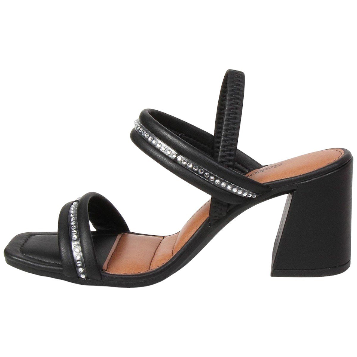 Sandália Dakota Feminina Salto Alto Bloco Preto 3