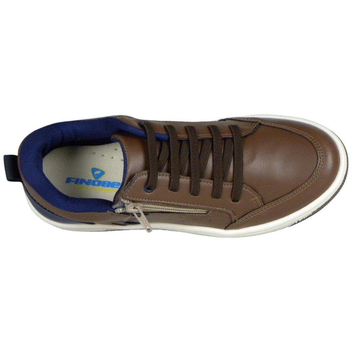 Sapatênis Casual Infantil Menino Urbano Conforto Calce Fácil Marrom 4