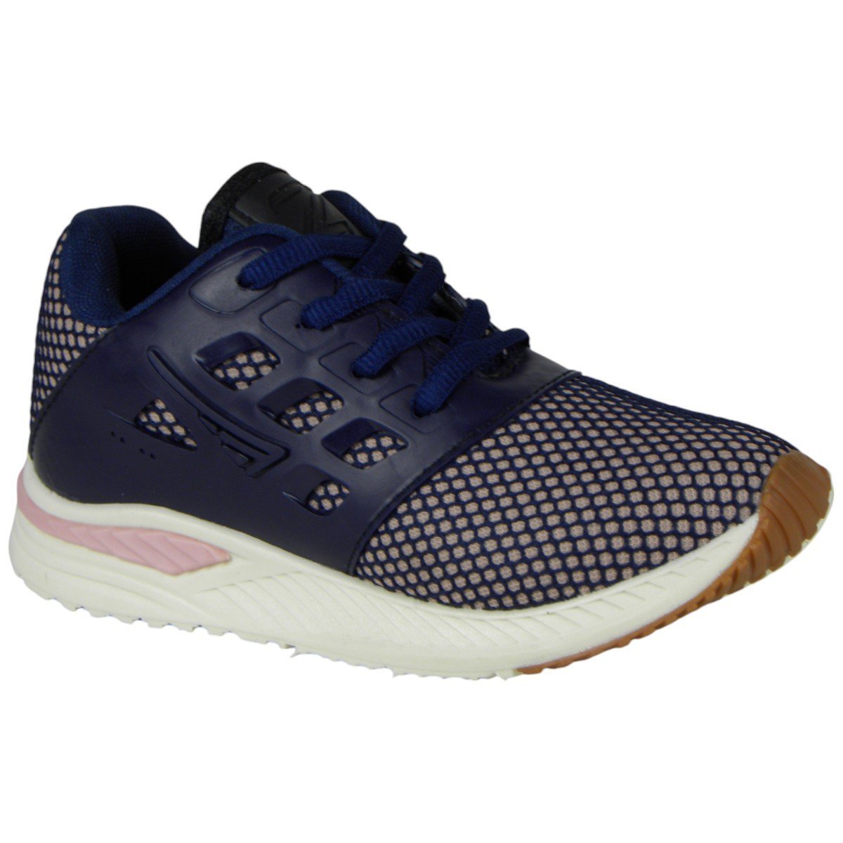 Tênis Casual Infantil Dia a Dia Leve Macio Flexivel Conforto Marinho/Rosa Bebê 2