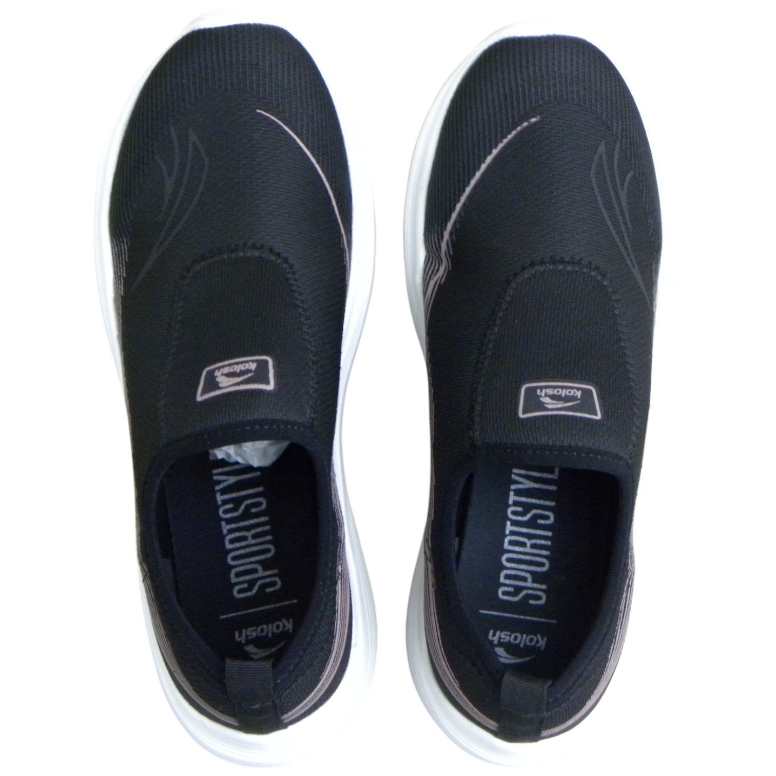 Tênis Feminino Kolosh Calce Fácil Confortável Leve Macio Preto 4
