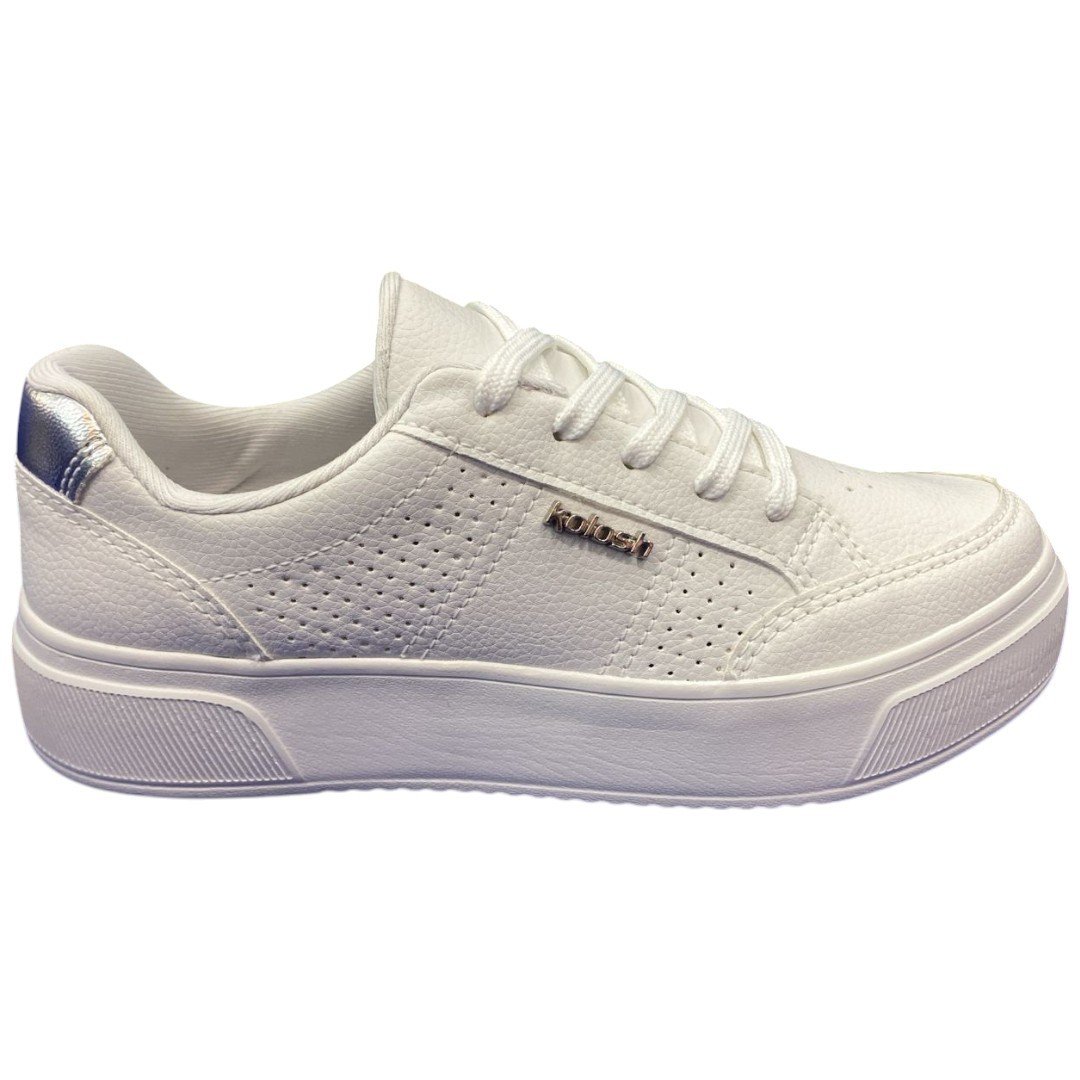 Tênis Casual Feminino Kolosh Century Flatform Ultraleve Branco 1