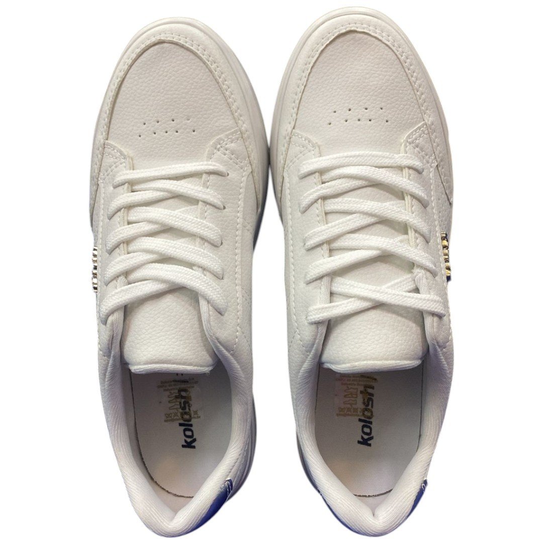 Tênis Casual Feminino Kolosh Century Flatform Ultraleve Branco 4