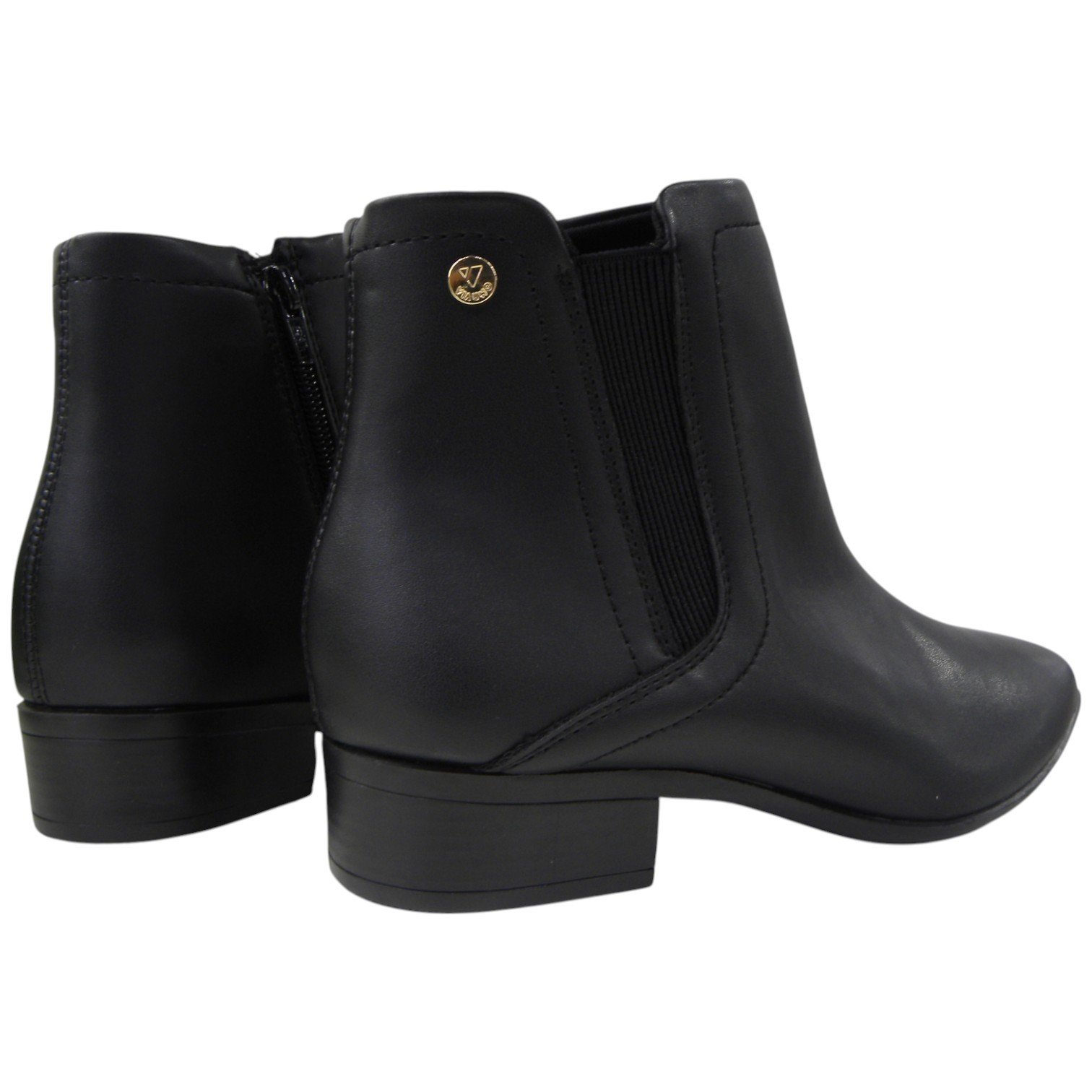 Bota Casual Feminina Cano Curto Via Uno Auto Ajustável Leve Preto 4