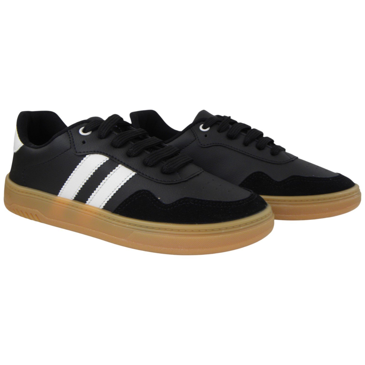Tênis Casual Feminino Izalu Clássico Sola Gum Confortável Preto 2