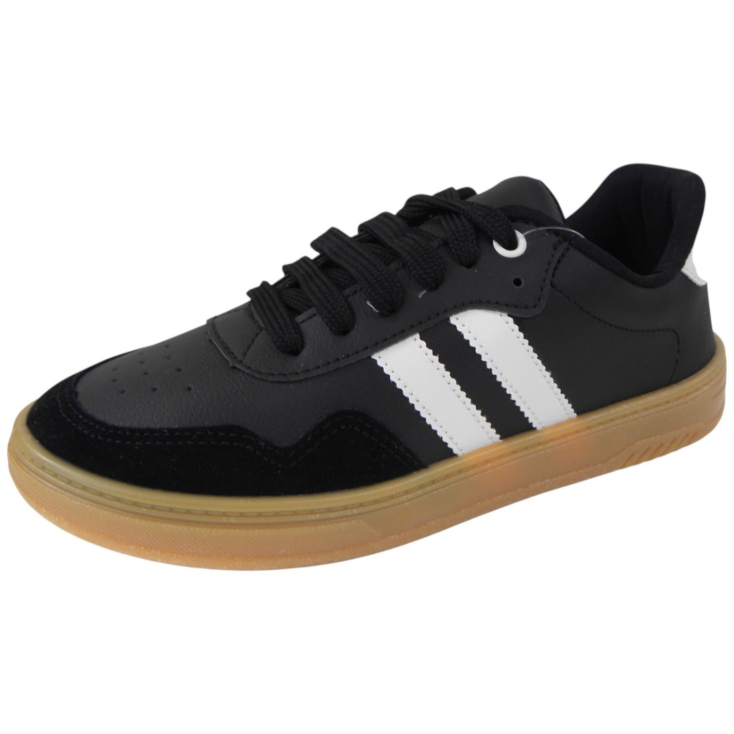 Tênis Casual Feminino Izalu Clássico Sola Gum Confortável Preto 3