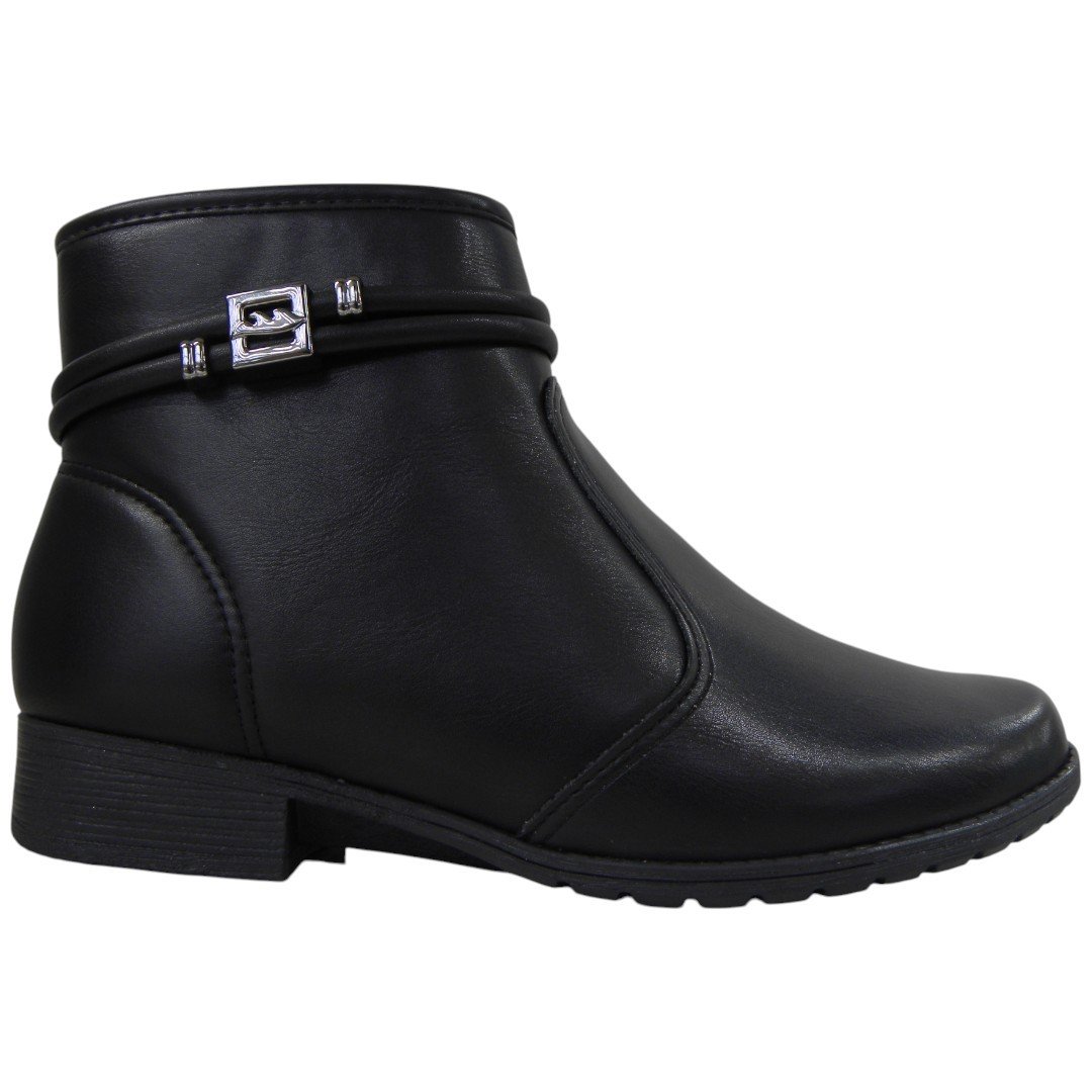 Bota Feminina Dakota 923 Cano Curto Salto Baixo Confortável Preto 1