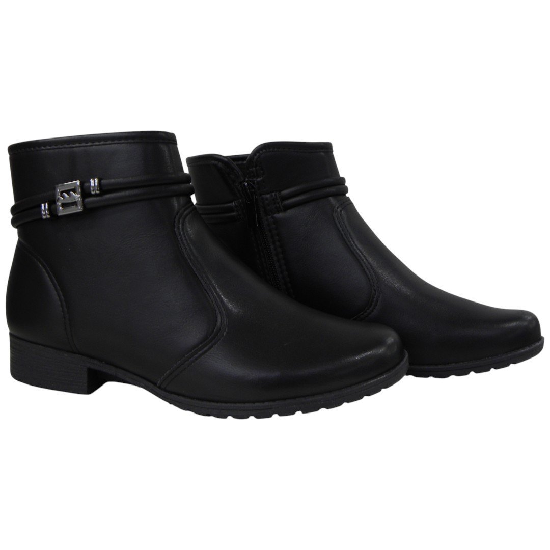 Bota Feminina Dakota 923 Cano Curto Salto Baixo Confortável Preto 2