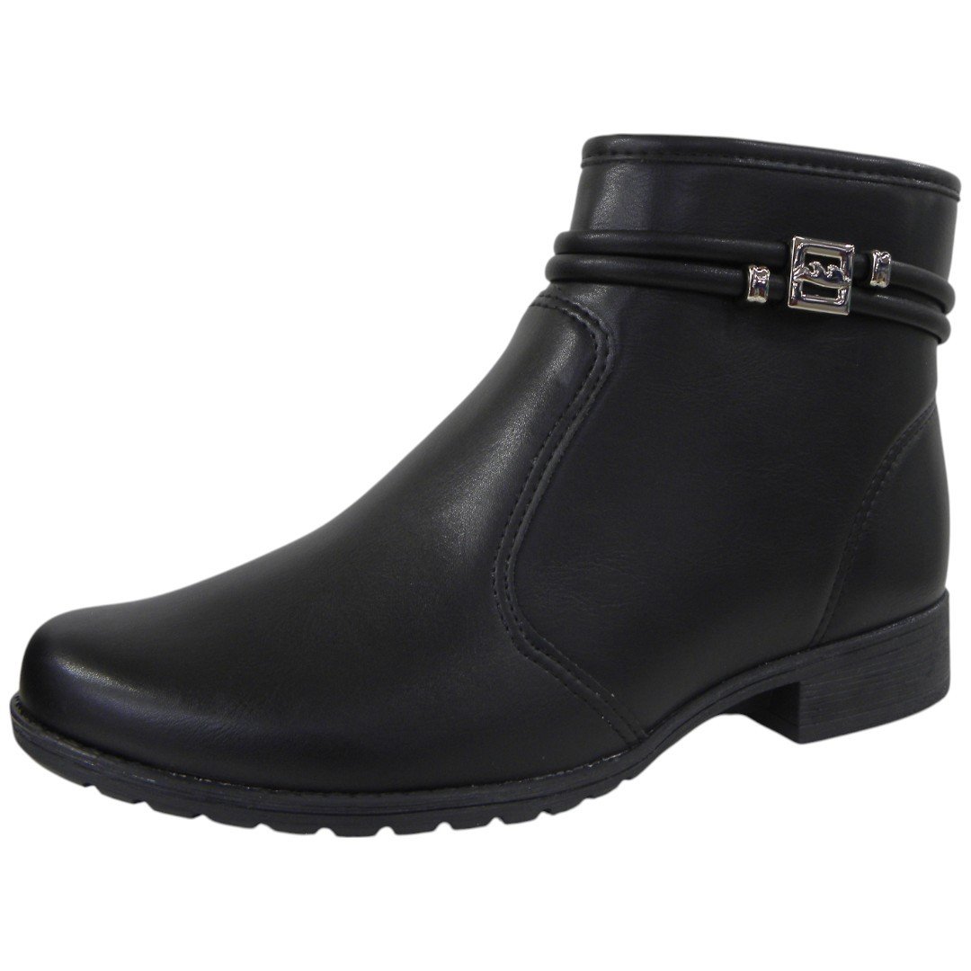 Bota Feminina Dakota 923 Cano Curto Salto Baixo Confortável Preto 3