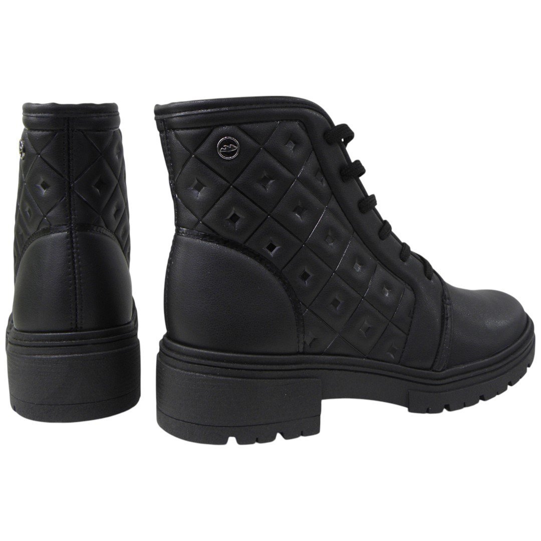 Coturno Feminino Bota Dakota Cano Curto Tratorado Conforto 2 Preto 4
