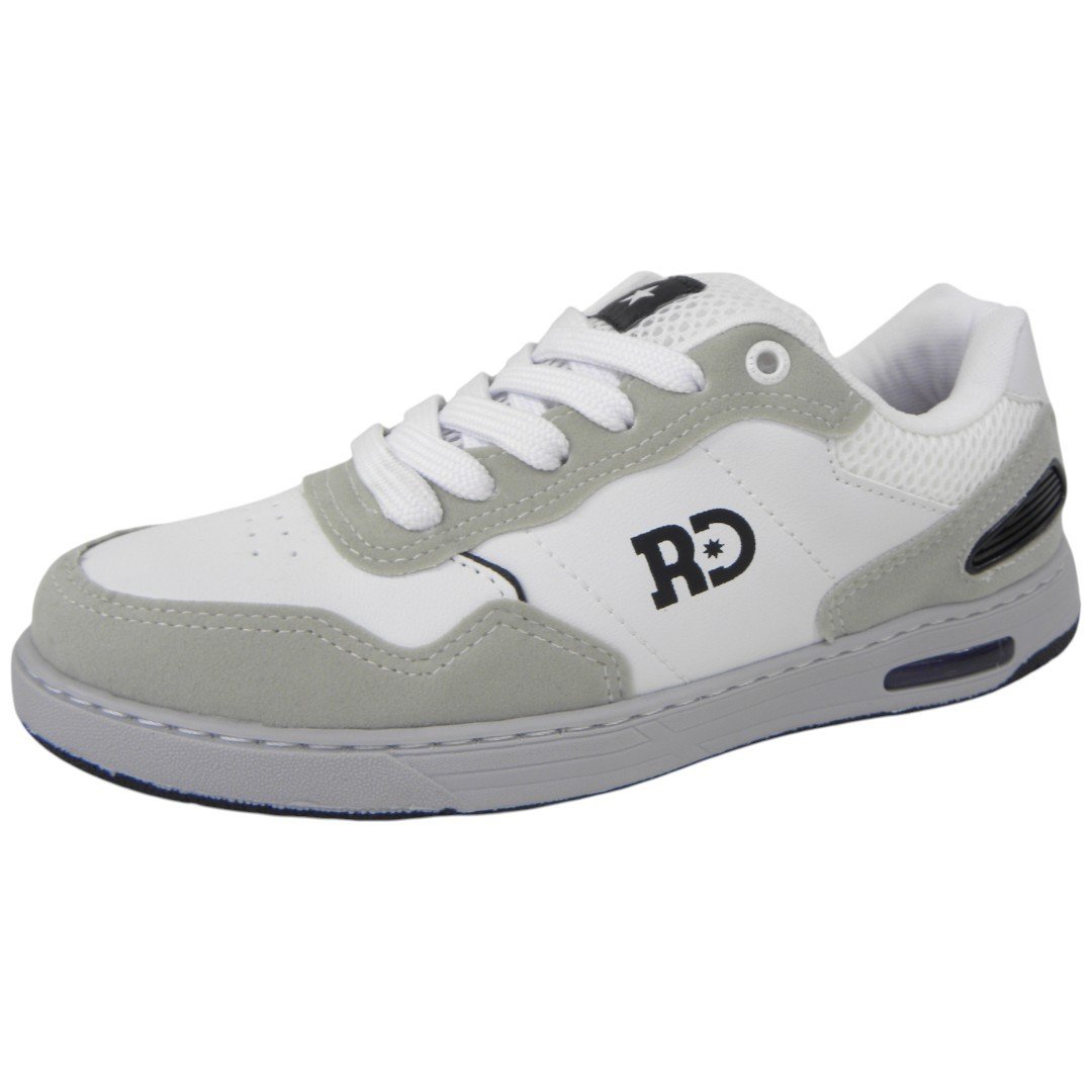 Tênis Casual Masculino Skatista Redikal 41 Sport Confortável Branco/Cinza 3