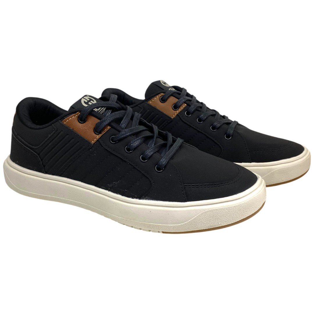 Sapatênis Casual Masculino Ollie Miami 2 Confortável Leve Preto 2