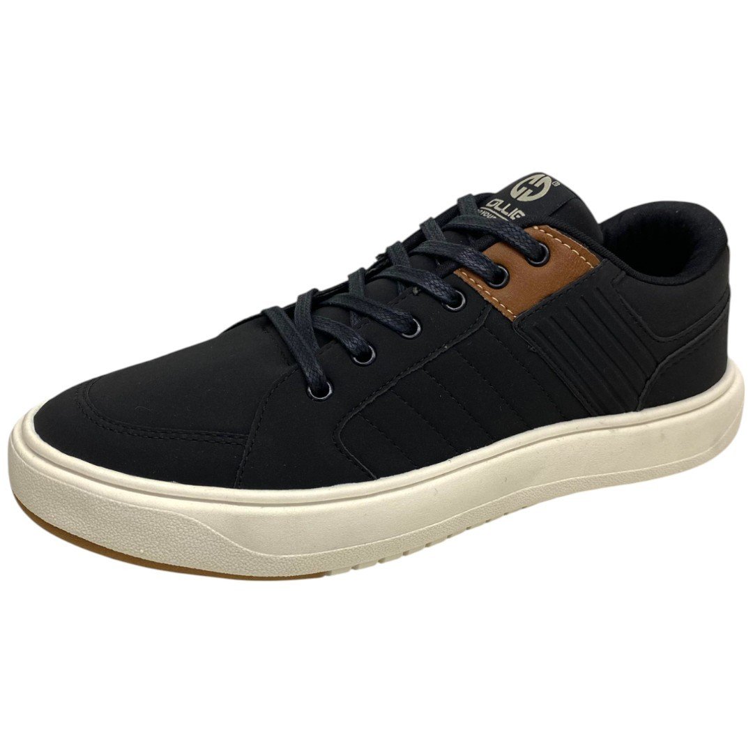 Sapatênis Casual Masculino Ollie Miami 2 Confortável Leve Preto 3