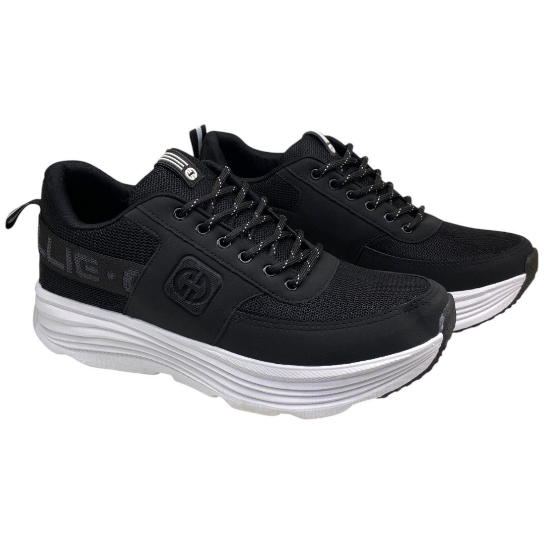 Tênis Casual Masculino Ollie Virtus 2 Running Treino Confort Preto 2