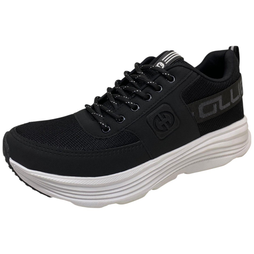 Tênis Casual Masculino Ollie Virtus 2 Running Treino Confort Preto 3
