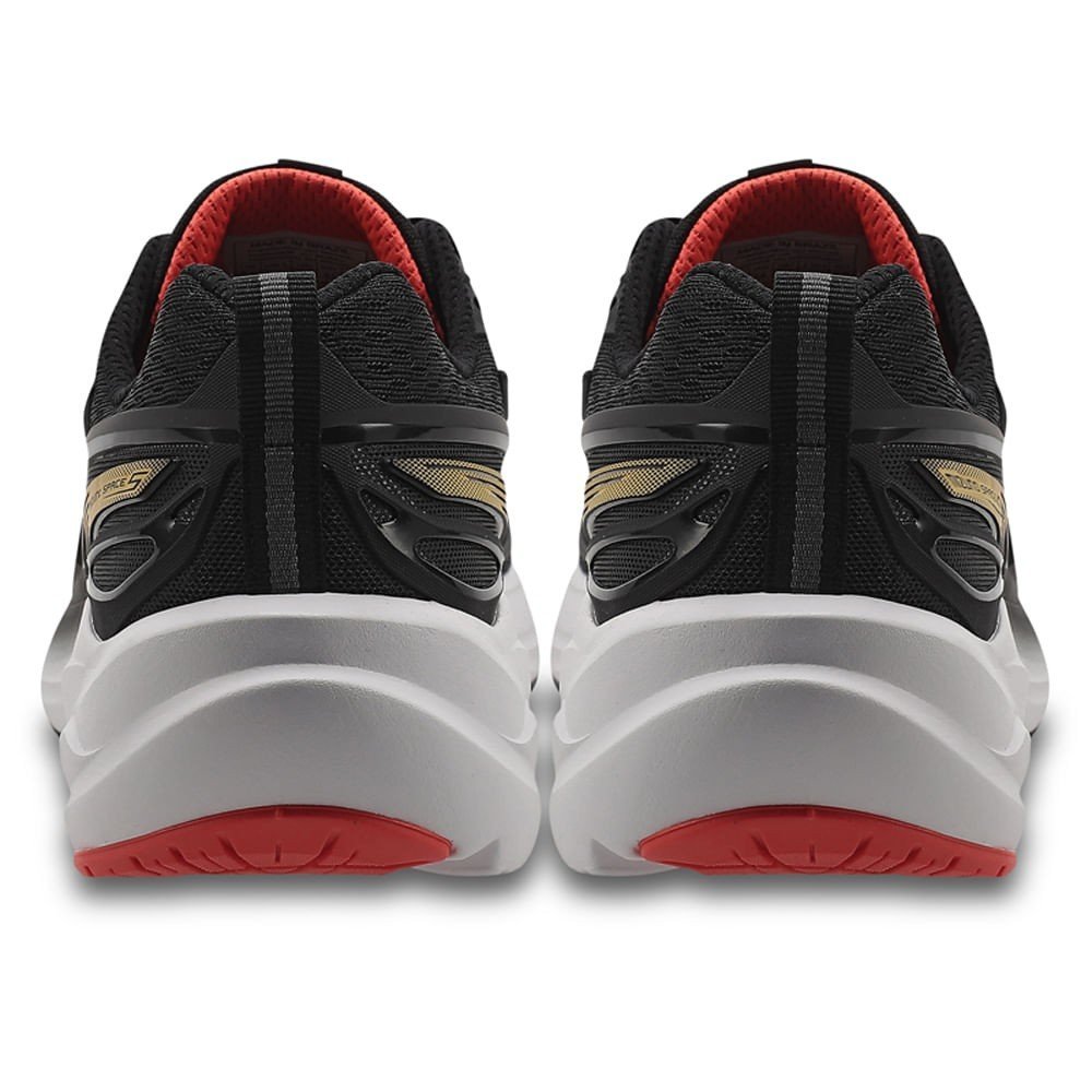 Tênis Esporte Masculino Mizuno Space 5 Original Confortável Preto/Laranja 4
