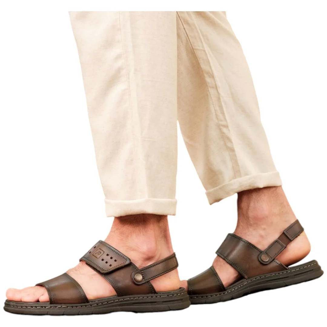 Sandália Masculina Pegada Conforto Marrom 5