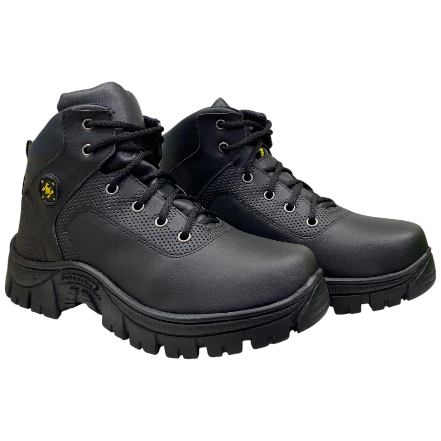 Bota Casual Masculina Adventure Tratorada Cano Alto Trekking Preto 2