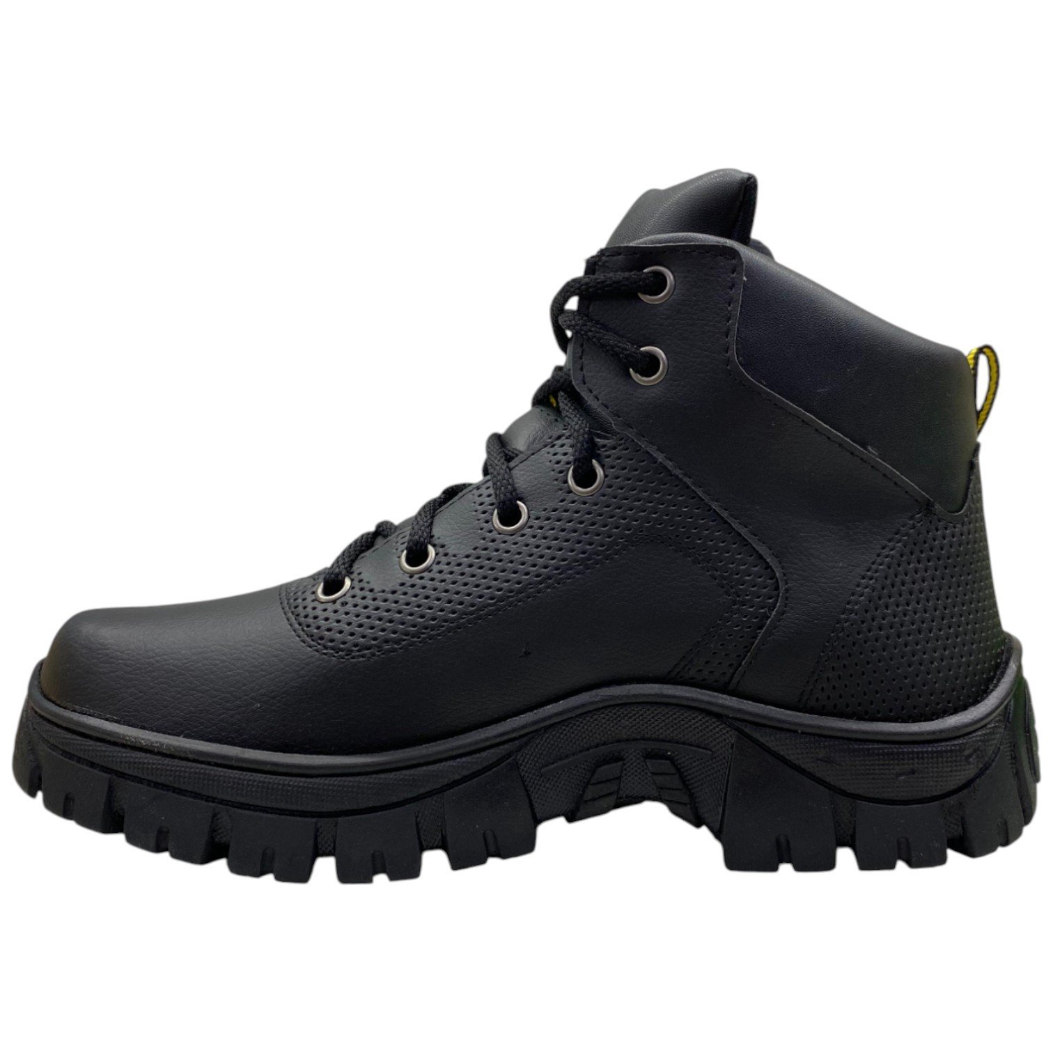 Bota Casual Masculina Adventure Tratorada Cano Alto Trekking Preto 3
