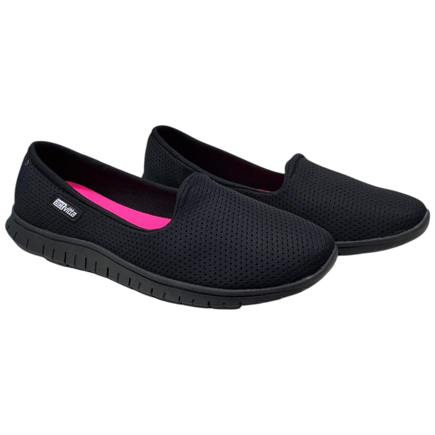 Tênis Sapatilha Slip On Feminino Actvitta Confortável + Leve Preto 2