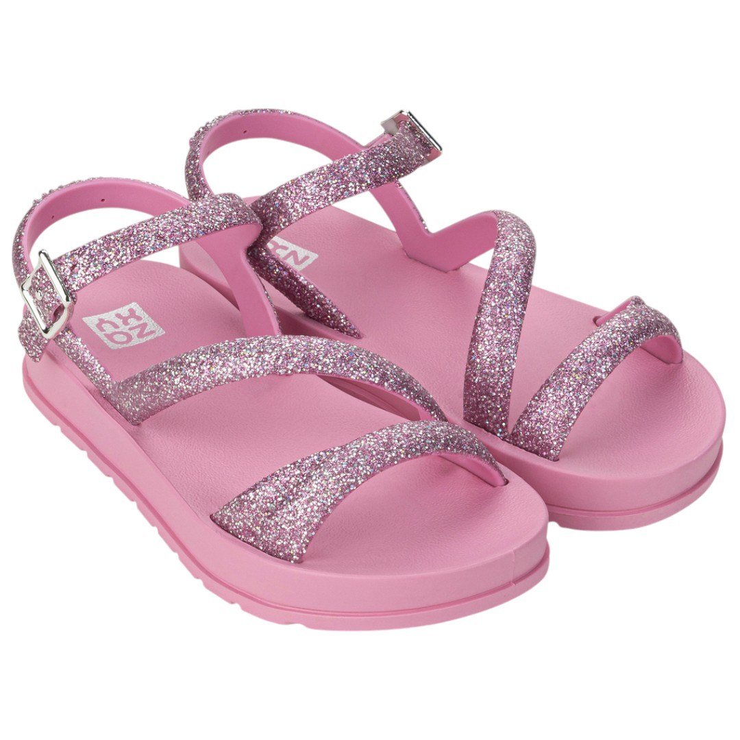 Sandália Papete Infantil Menina Zaxy Glitter New Confortável Rosa 2