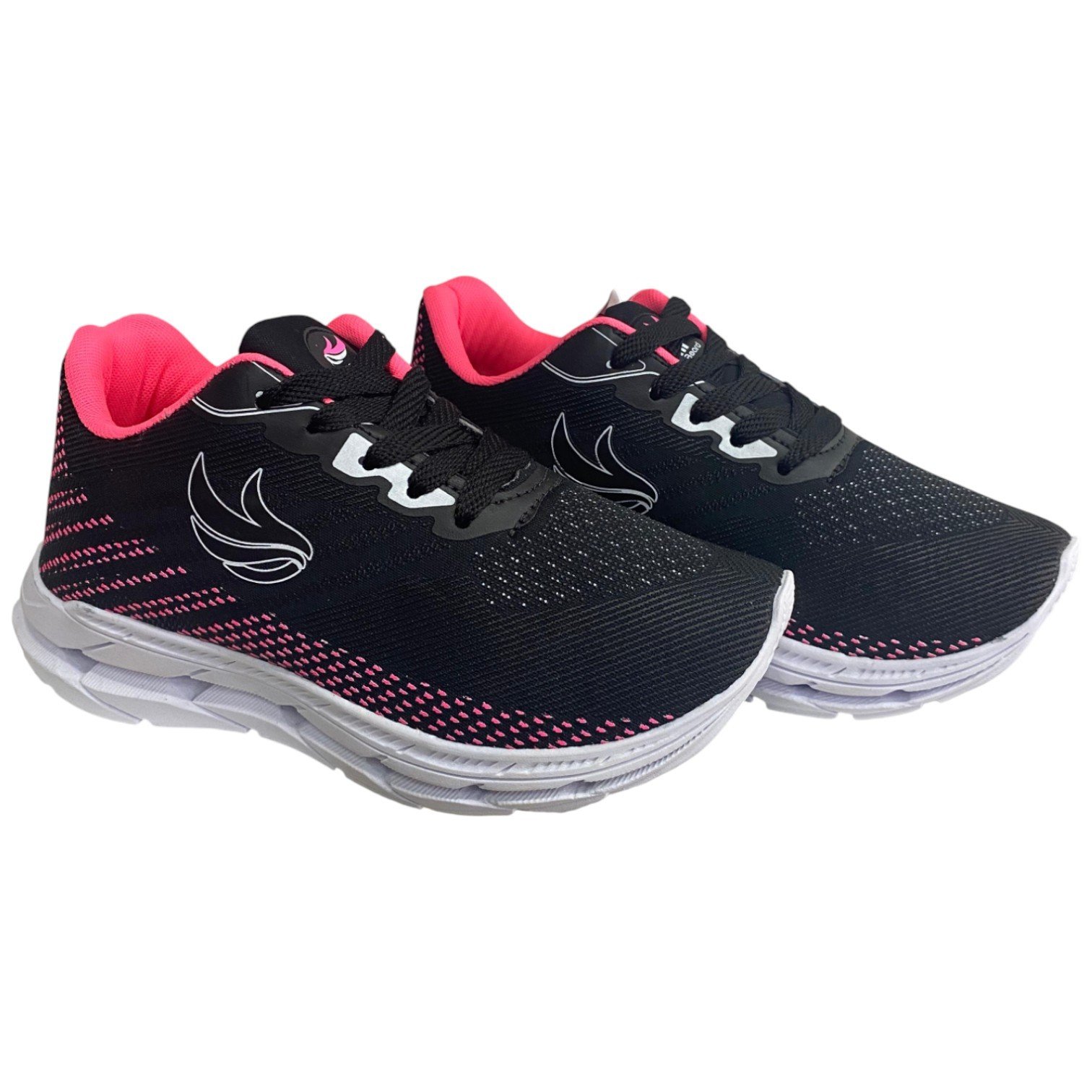 Tênis Casual Infantil Crianças Básico Dia A Dia Macio Kids Preto/Pink 2