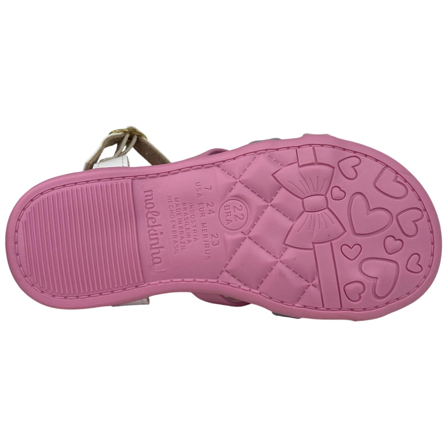 Sandália Infantil Menina Molekinha Baby Confortável Flexível Rosa 4