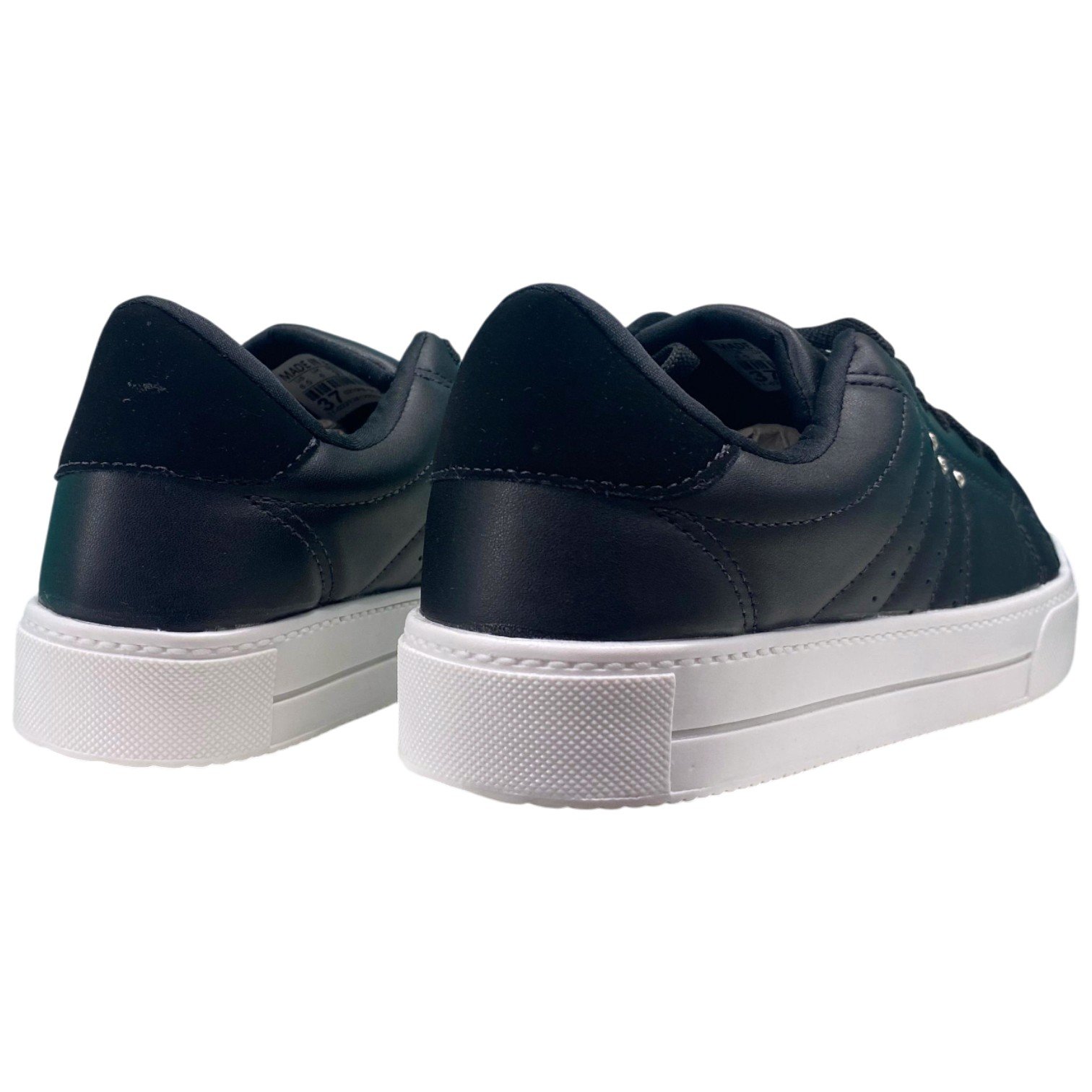 Tênis Casual Feminino Sola Reta Skynner Leve Confortável Preto 5