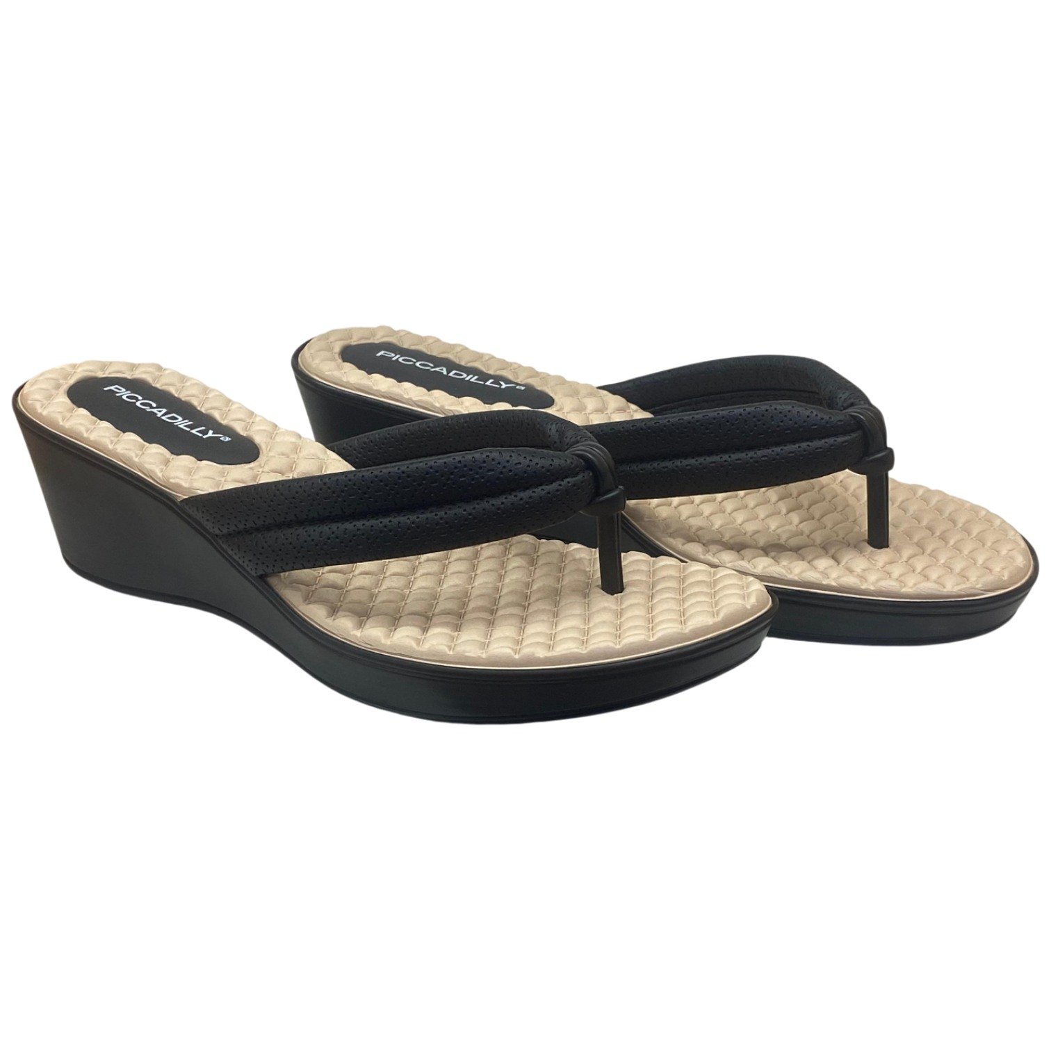 Tamanco Anabela Feminino Piccadilly Ortopédico Joanetes Preto 2