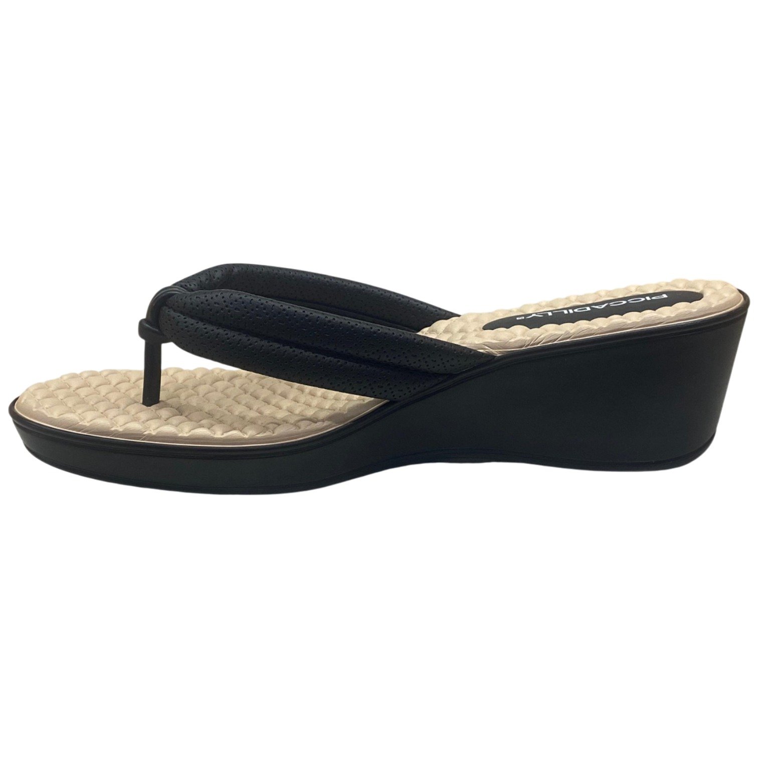 Tamanco Anabela Feminino Piccadilly Ortopédico Joanetes Preto 3