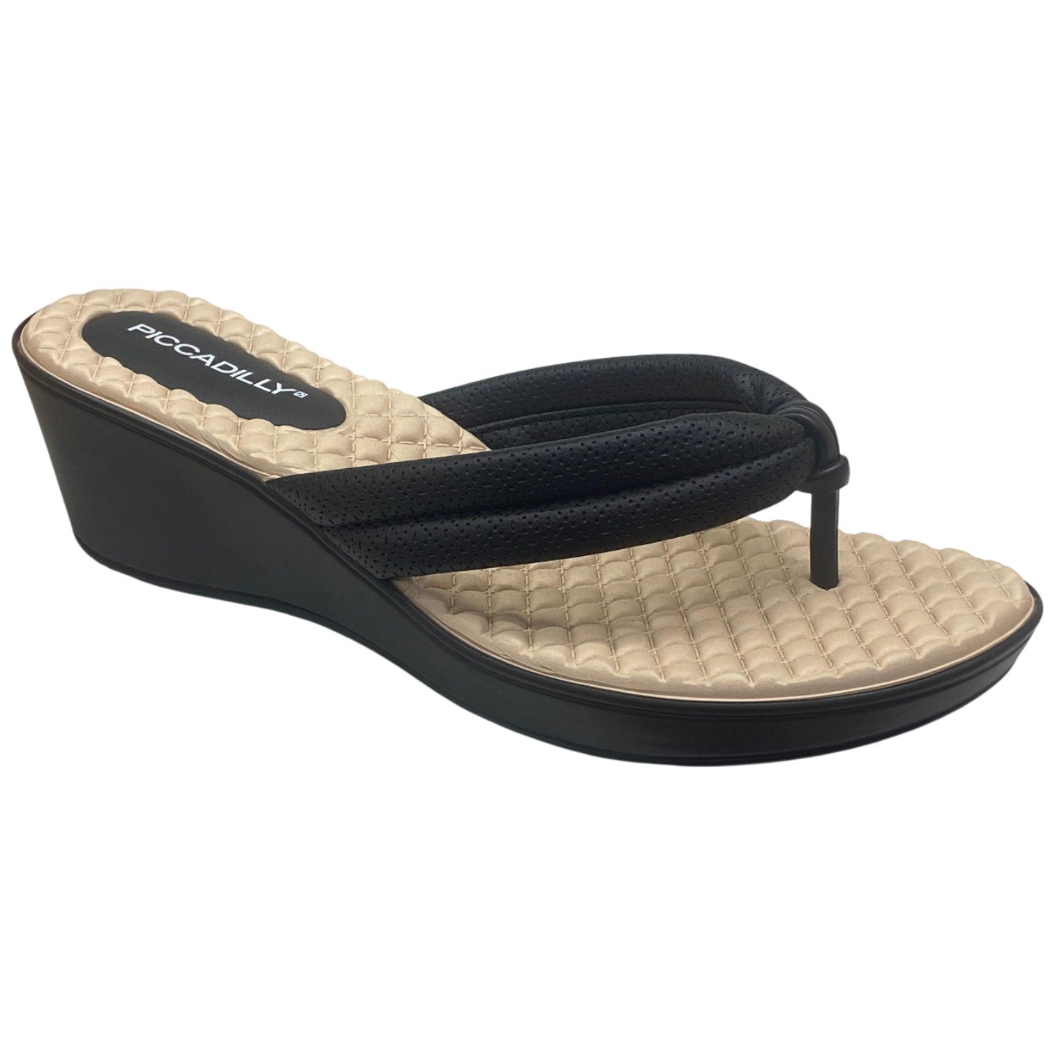 Tamanco Anabela Feminino Piccadilly Ortopédico Joanetes Preto 5