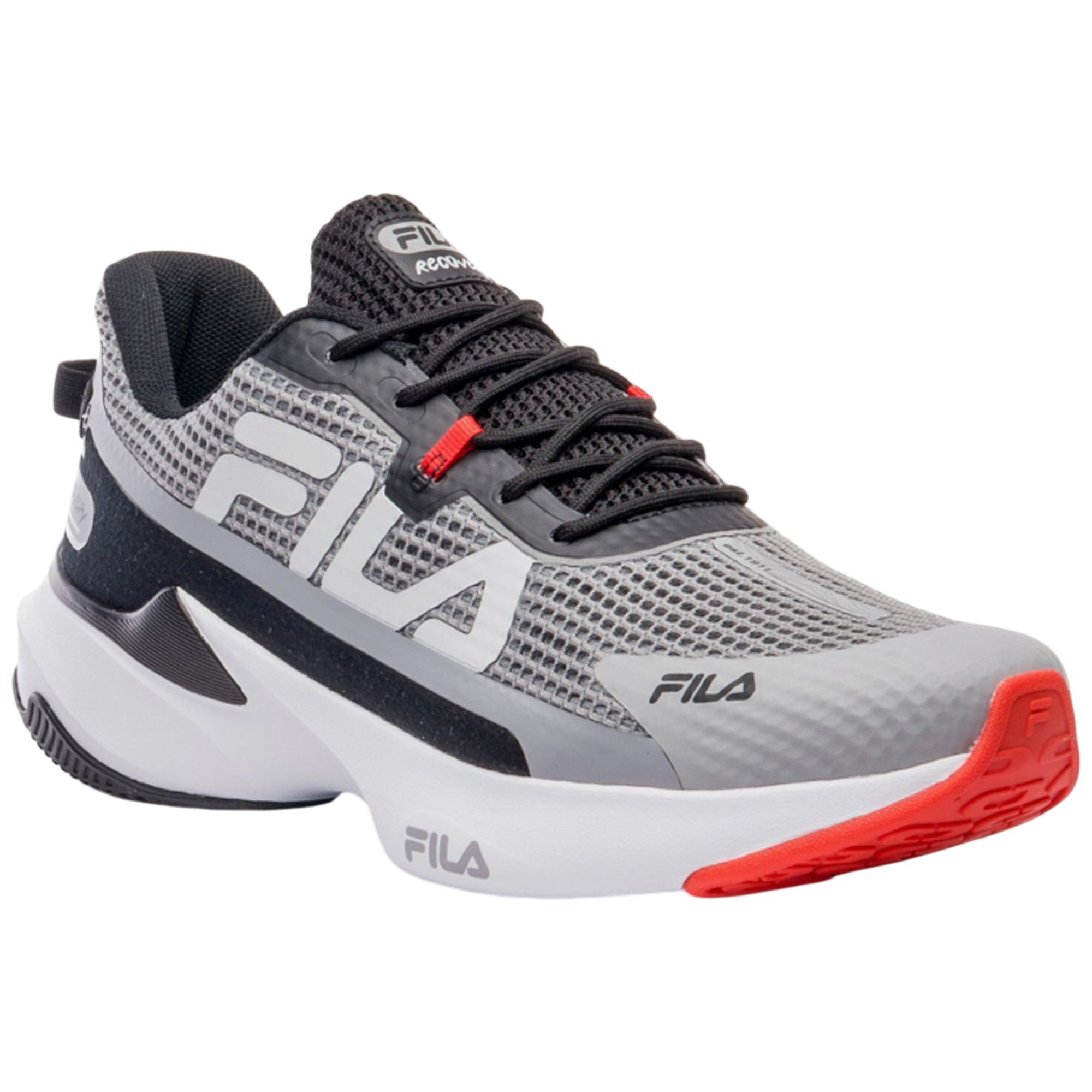 Tênis Esportivo Masculino Fila Recovery Original Confortável Cinza 2