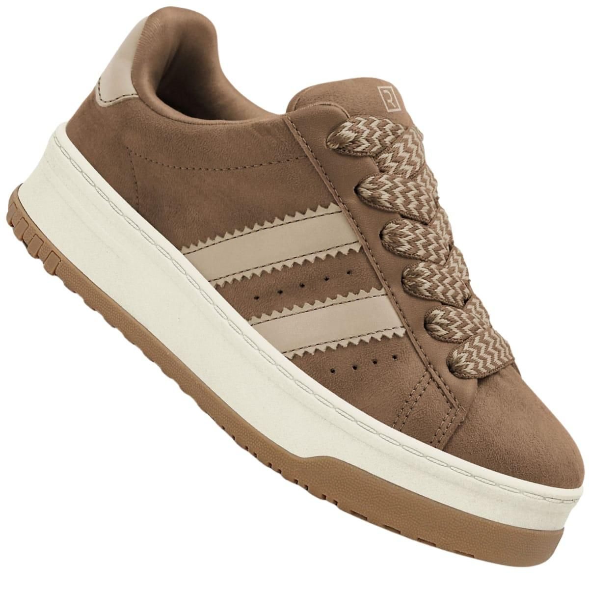 Tênis Casual Feminino Ramarim Sneaker Street Flatform Marrom 2