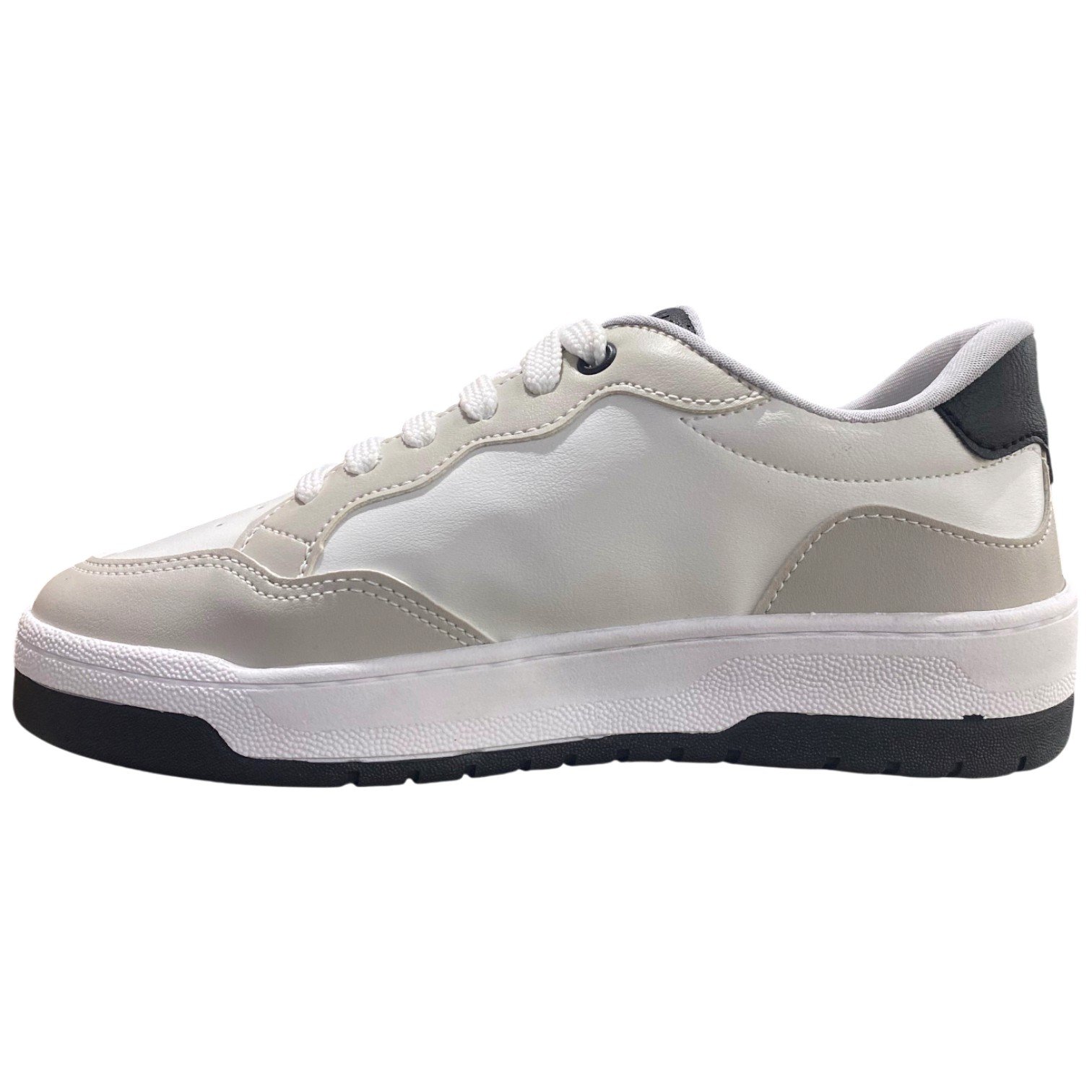 Tênis Casual Feminino Izalu Urbano Streetwear Confortável Branco/Preto 4