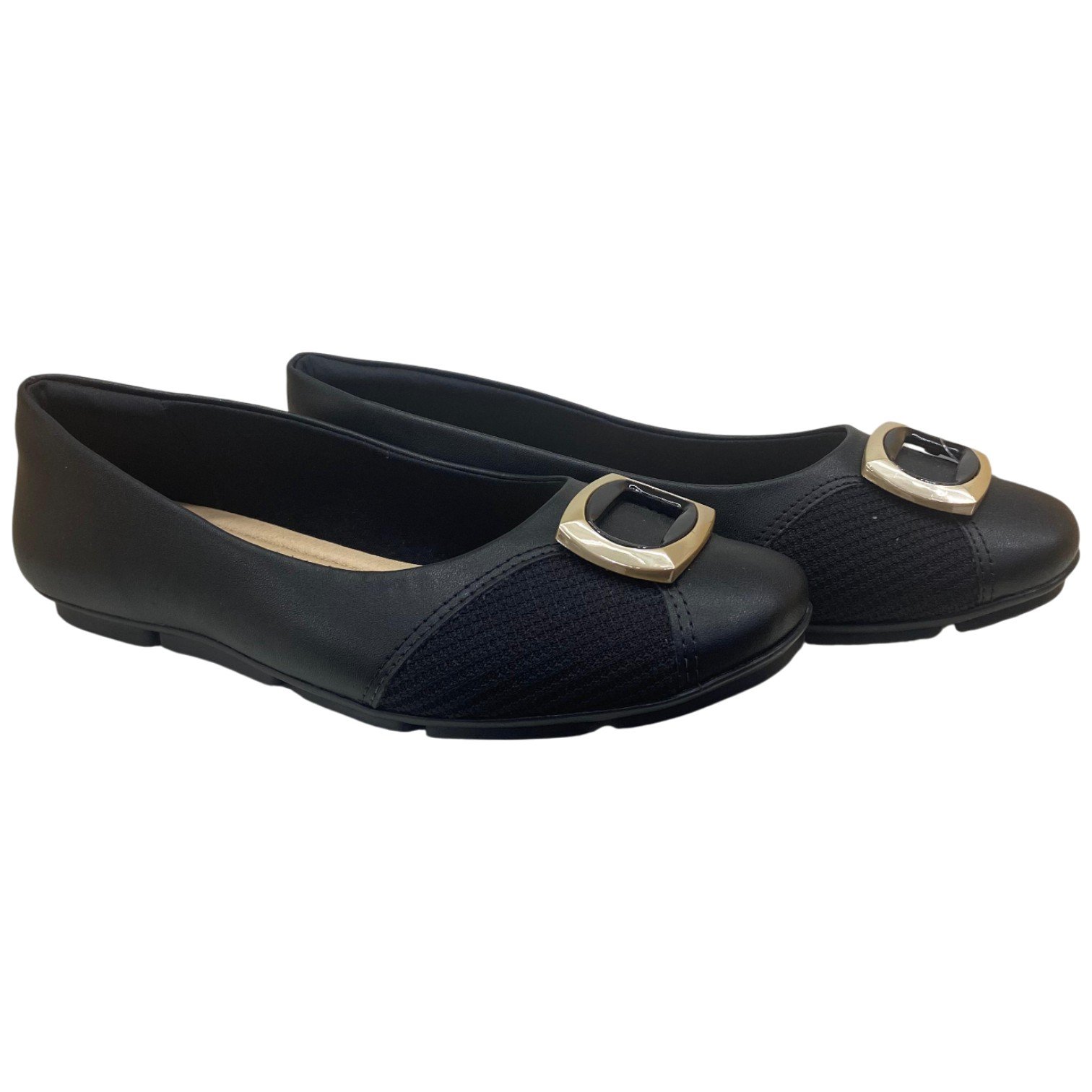 Sapatilha Casual Feminina Comfortflex Flexivel Confortável Preto 3