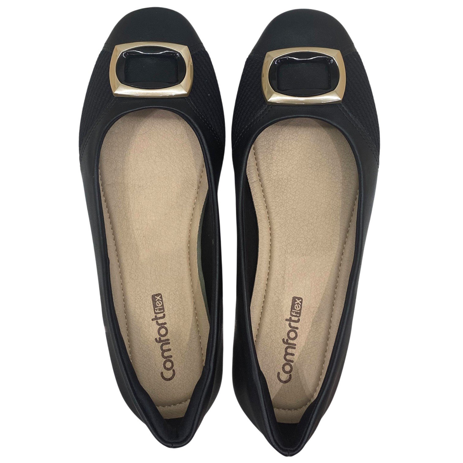 Sapatilha Casual Feminina Comfortflex Flexivel Confortável Preto 5
