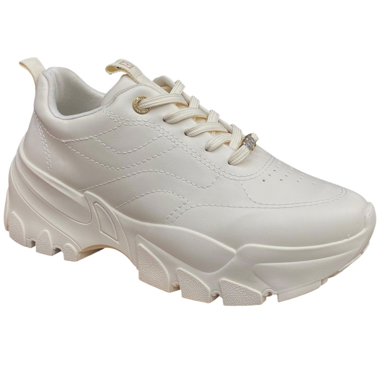 Tênis Casual Feminino Ramarim Flatform Sola Alta 86201 Branco 2