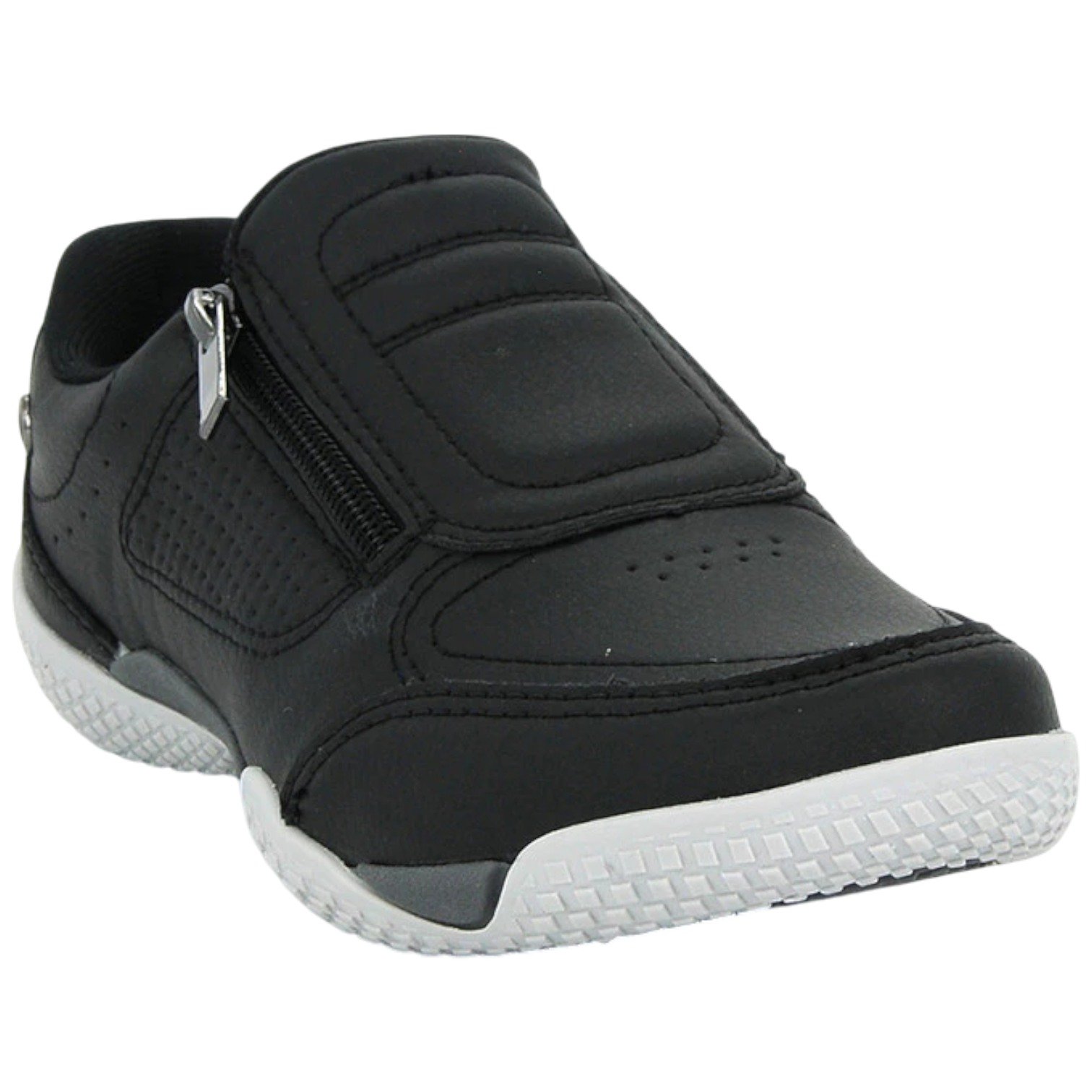 Tênis Casual Feminino Kolosh Calce Fácil Com Zíper Conforto Preto 2