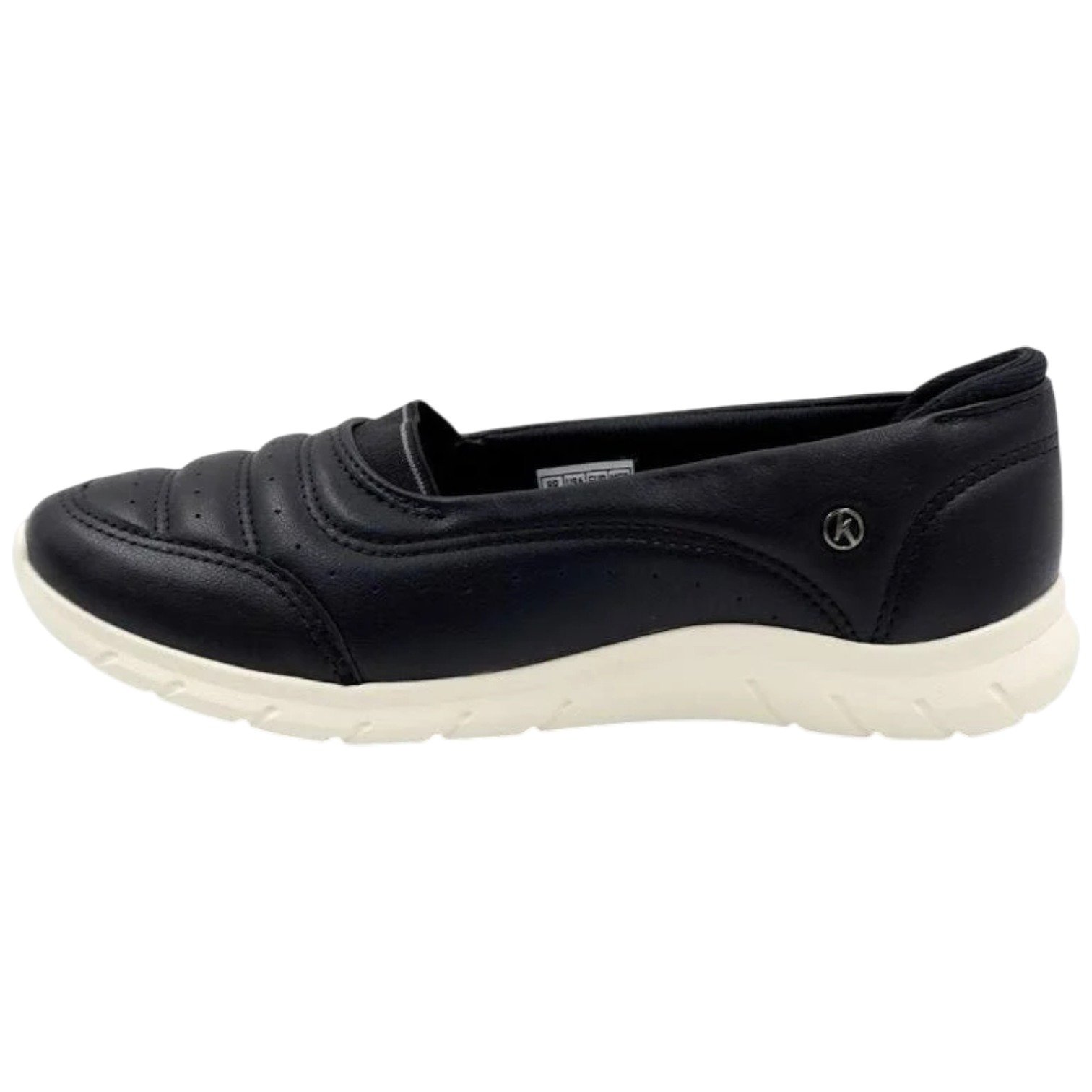 Tênis Casual Feminino Kolosh Sapatilha Calce Fácil Slip On Preto 2