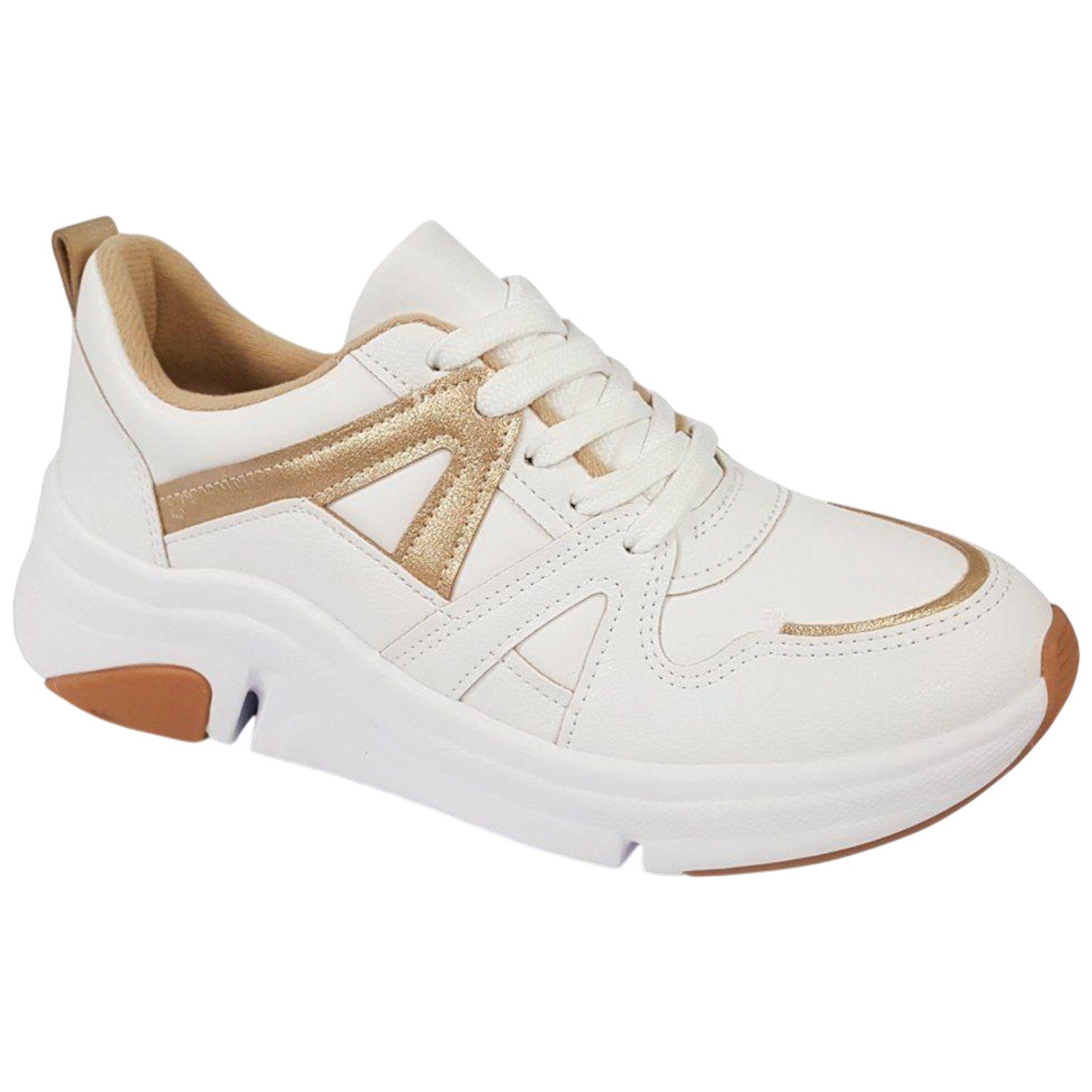 Tênis Casual Feminino Modare Ultraconforto Skeaker Macio Lev Branco 2