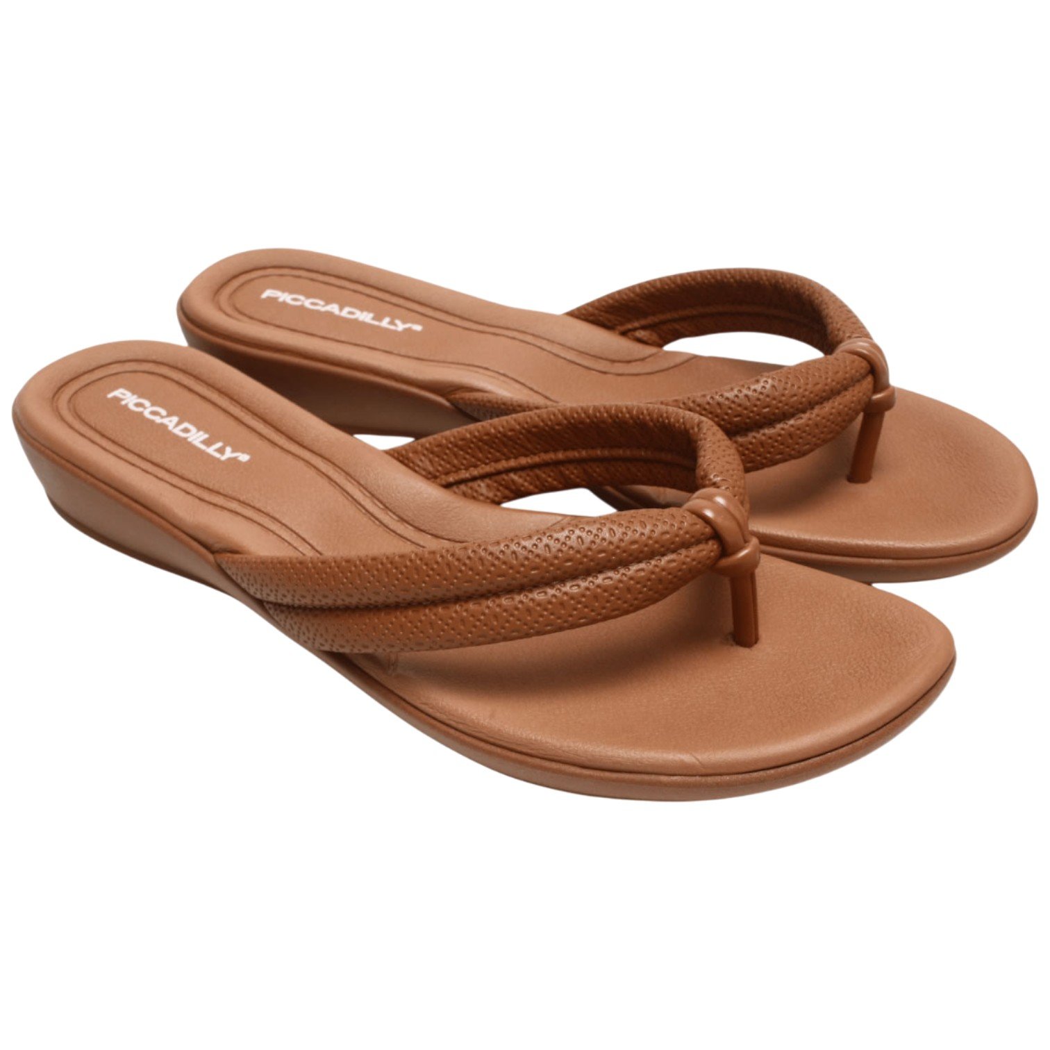 Sandália Chinelo Feminino Anabela Piccadilly Máximo Conforto Marrom 2