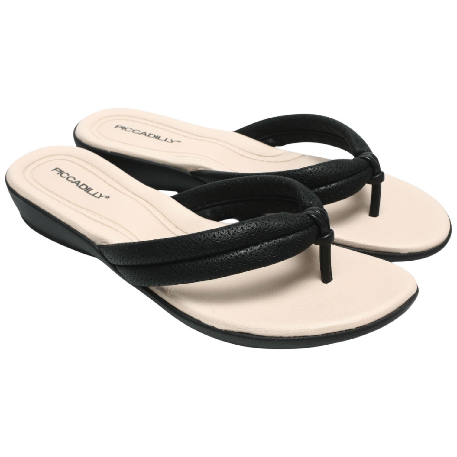 Sandália Chinelo Feminino Anabela Piccadilly Máximo Conforto Preto 2